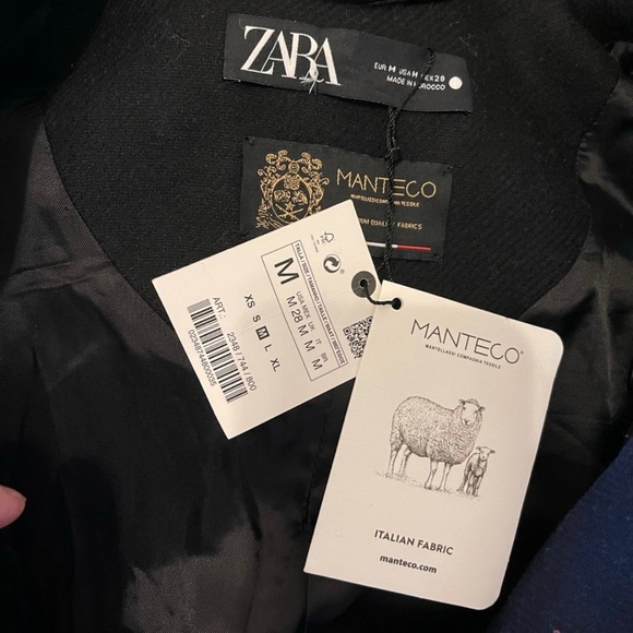 (SOLD) Zara MANTECO Premium Wool Oversized Belted Pea Coat - Picture 4 of 9